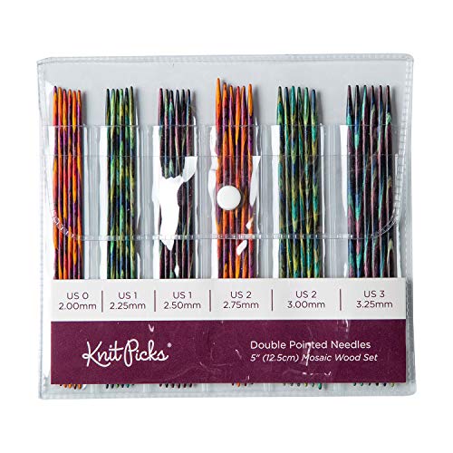 Knit Picks Double Pointed Wood Knitting Needle Set (Mosaic 5")