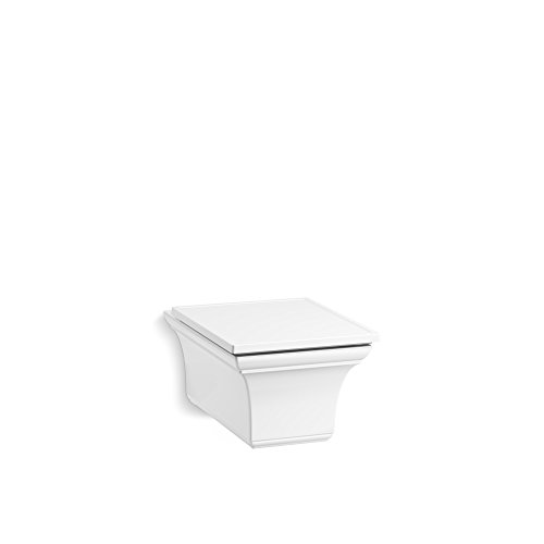 KOHLER 6918-0 one-Piece Memoirs Elongated Dual-Flush Wall-Hung Toilet, White