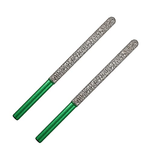 KURSTOL Diamond Mortar Raking Bit - 2pcs 7.2mm x 74mm Round Shank Tuck Point Pin for Brickwork Joint Mortar Removal Masonry,Stone,Concrete Drill Bit