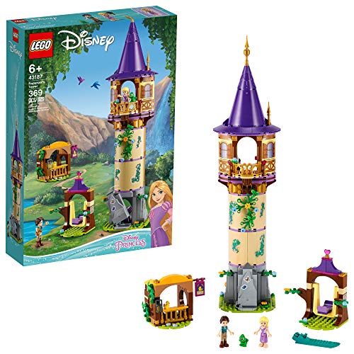 LEGO Disney Princess Rapunzel’s Tower 43187, Buildable Castle Toy Playset with 2 Mini-Dolls from Tangled Movie, Gift Idea for Kids, Girls and Boys