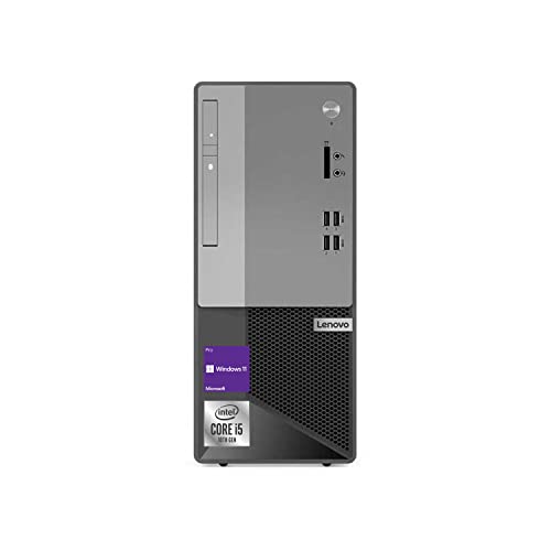 Lenovo V50t Gen 2 Business Tower Desktop, Intel Core i5-10400, 16GB RAM DDR4, 512GB PCIe M.2 SSD, DVD-RW, HDMI, RJ-45, Display Port, No Wi-Fi, Windows 11 Pro, Black