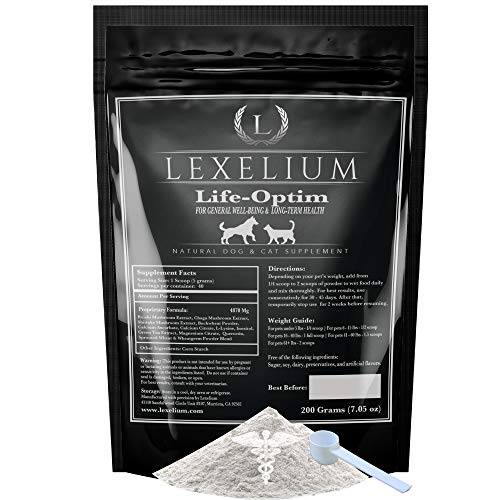 Lexelium Life-Optim Terminal Illness Support Blend for Dogs and Cats | 100% Natural Supplement Powder | Designed to Extend and Improve Quality of Life | 200 Gram Powder Bag