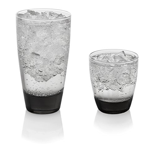 Libbey Classic Smoke 16-Piece Tumbler and Rocks Glass Set