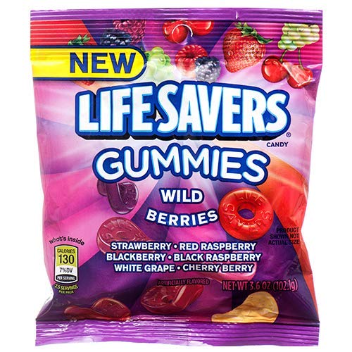 Life Savers Lifesavers-Gummies Candies Wild Berry 3.6oz Bag/#25235, One Size, Multicolored