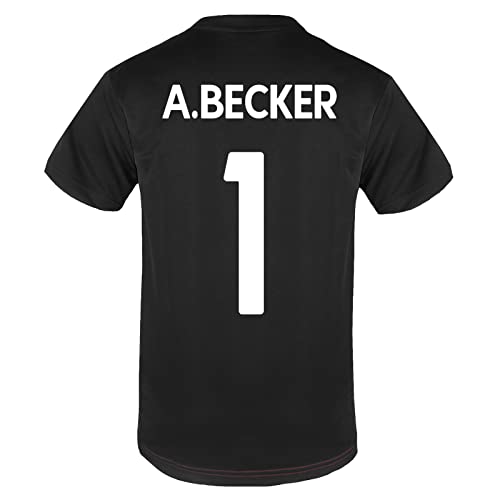 Liverpool FC Boys A.Becker 1 Poly Training Kit T-Shirt Black 10-11 Years