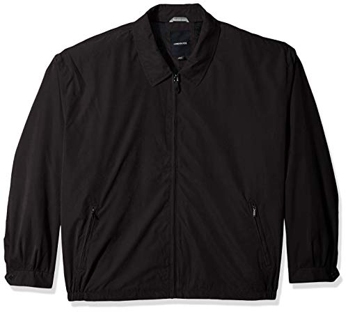 LONDON FOG Men's Auburn Zip-Front Golf Jacket (Regular & Big-Tall Sizes), Black, Large