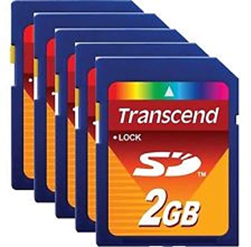 Lot of 25 Transcend 2 GB SD Flash Memory Card (TS2GSDC)