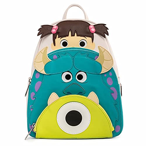 Loungefly Disney Pixar Monsters Inc Boo Mike Sully Cosplay Womens Double Strap Shoulder Bag Purse