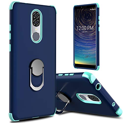 lovpec for Coolpad Legacy Case, Ring Magnetic Holder Kickstand Phone Cover Case for Coolpad Legacy 2019 (Navy)