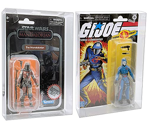 MALKO Protector Display Case for Carded 3.75 Inch Action Figures | Compatible with: Marvel | G.I Joe | Reaction | 0.5 MM Thick | 6 Pack