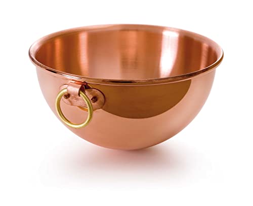 Mauviel 1830 M'Passion Copper Egg White Beating Bowl With Ring, 5-qt, Made in France