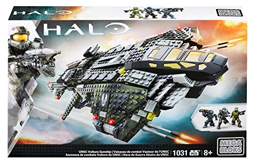 Mega Bloks Halo UNSC Vulture Gunship Building Set for 8 years and up, 1031 pieces