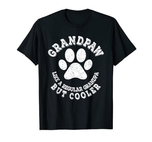 Mens Grandpaw Dog Lover Best Grandpa Grand Paw Print Grandfather T-Shirt