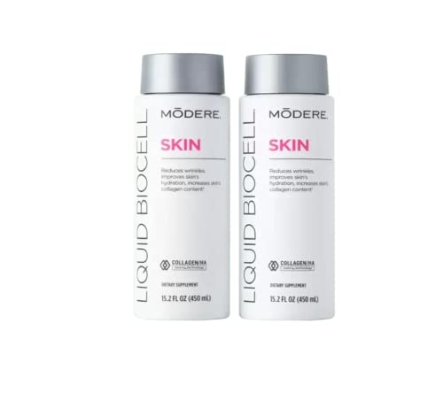 Modere Liquid Bio Cell Skin Natural Collagen with Hyaluronic Acid Improves Joint Discomfort and Promotes Younger-Looking Skin, 1 Tbsp Measuring Spoon Set.