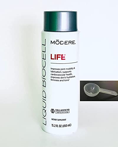 MODERE Natural Liquid Biocell Collagen with Hyaluronic Acid, 1 Tbsp Measuring Spoon Set- 450mL/ 15.2 fl oz