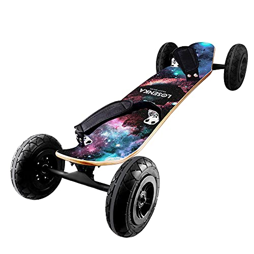 MountainBoard All Terrain Skateboard Kiteboard Cross Country Mountainboard Big Wheel Downhill Longboard All Terrain Longboard Kite Board with Bindings for Cruising and Downhill