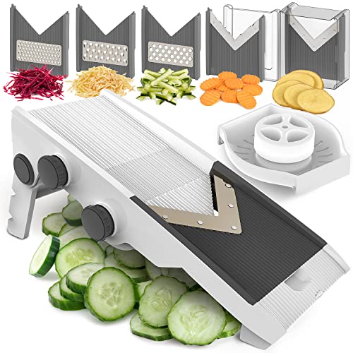 Mueller Austria Multi Blade Adjustable Mandoline Cheese/Vegetable Slicer, Cutter, Shredder with Precise Maximum Adjustability