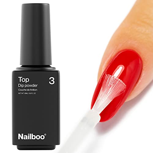 Nailboo Nail Dipping Essential Liquid, Top Coat for Dipping Powder, Top Coat Finishing Liquid for Nail Powder Dip Manicure –0.5 fl. Oz.