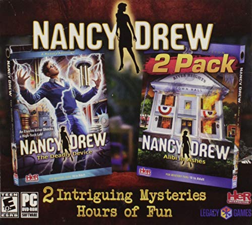 Nancy Drew - Alibi in Ashes & The Deadly Device 2-Pack (PC-DVD) (XP, VISTA, Windows 7, Windows 8) PC Detective Game