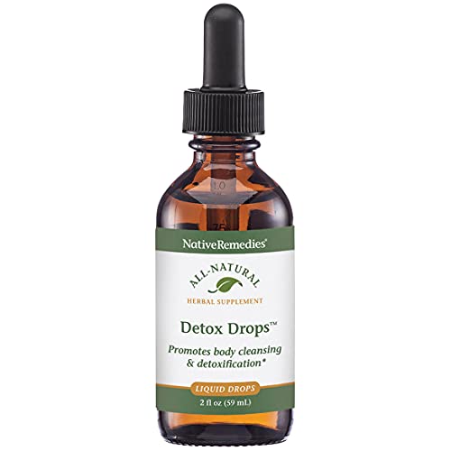 Native Remedies Detox Drops - All Natural Herbal Supplement Promotes Systemic Body Cleansing, Toxin Release and Liver Function and Detoxification - 59 mL