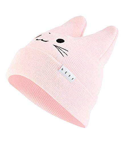 Neff Womens Kitty Cat Beanie, Peach One Size