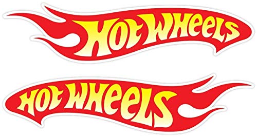 New Decal Sticker Hot Wheels Racing Vinyl Decal Sticker Set of 2-(2"x8") by VV Brother’s Store