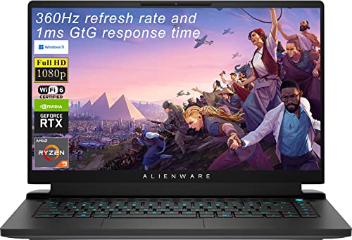 Newest Alienware m15 R5 15.6" 360Hz 1ms FHD Gaming Laptop, AMD Ryzen 9 5900HX (8 cores), GeForce RTX 3070, 64GB RAM, 2TB PCIe SSD, HDMI, WiFi 6, RGB Keyboard, Win 11 Home, Dark Side of The Moon