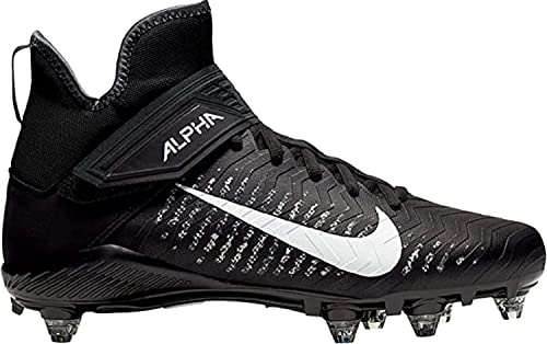 Nike Alpha Menace Pro 2 D CK4277-001 Black-White Men's Detachble Football Cleats 14 US