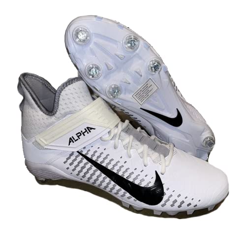 Nike Alpha Menace Pro 2 D White-Black CK4277-100 Men's Detachable Football Cleats 15 US