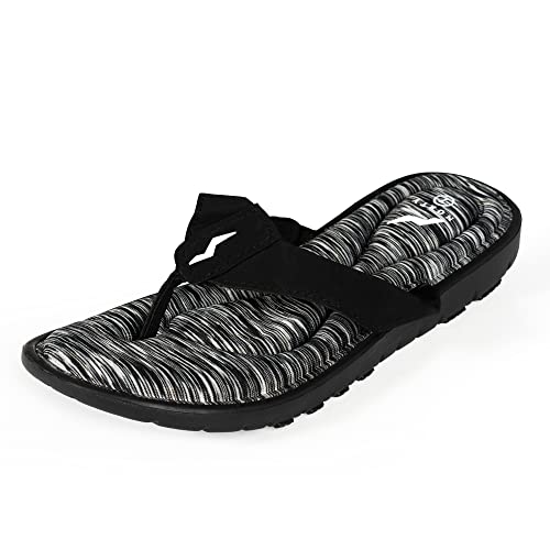 NORTY - Women's Casual Memory Foam Flip Flop Thong Strap Sandal, Black 41018-8B(M) US