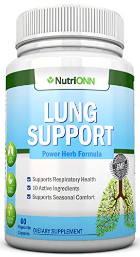NutriONN Lung Cleanse - Powerful Lung Detox Program - 100% Vegetable Based - Great for Smokers - Supports Respiratory Health - Helps Reduce The Production of Mucus - Promotes Comfortable Breathing