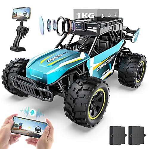 O WOWZON RC Car with 5G HD 1080P FPV Camera, 2.4Ghz Remote Control Car w/ Walkie Talkie Function, 60 Mins Play, 1:20 Scale High Speed Electric Carrier Vehicle Monster Trucks for Kids Adults