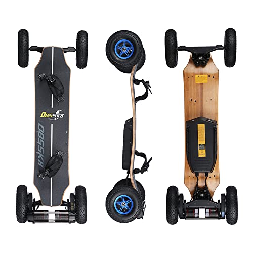 Off Road Electric Skateboard,Mountain Electric Longboard with Remote Control Skateboard,440W Dual Brushless Motor ,25 MPH Top Speed，13 Miles Range,4 Speed Adjustment