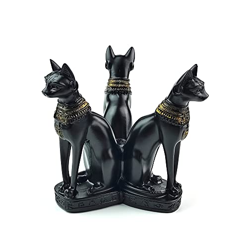 OmyLens Large Bast Bastet Cats Crystal Ball Holder Sphere Display, Natural Healing Feng Shui Glass Ball Holder Base Statue Decoration for 80mm-150mm Sphere