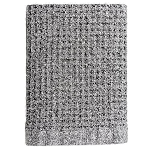 ONSEN - Bath Towel - Waffle Weave - 100% Supima Cotton - Lusciously Soft, Durable, Fast Absorbing - Quick Dry - Ultra-Soft - Plush & Absorbent - Luxury Bathroom Towel - 31" x 57" - Cinder Grey