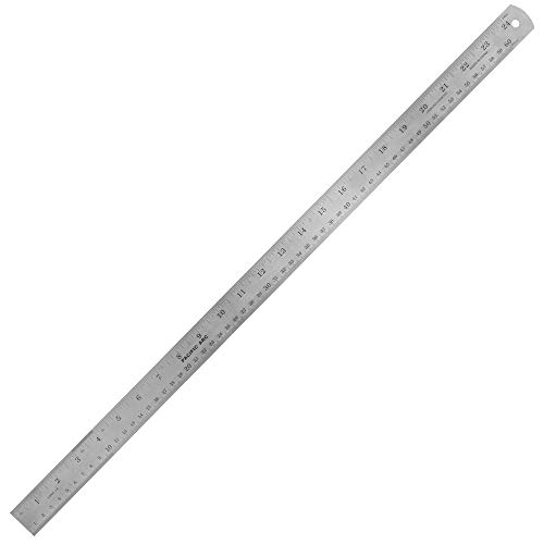 Pacific Arc 24 Inch Stainless Steel Ruler with Inch/Metric Conversion Table