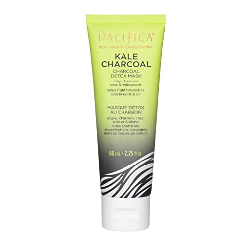 Pacifica Kale Charcoal Ultimate Detox Face Mask For All Skin Types(Vegan & Cruelty Free), lime, 2.25 Fl.Oz