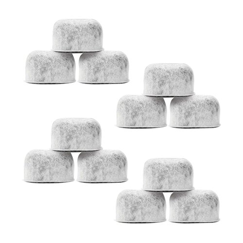 Pack of 12 Replacement Charcoal Water Filters By Housewares Solutions for Keurig Brewers - Keurig Compatible Water Filter Cartridges Universal Fit (NOT CUISINART) for Keurig 2.0 & 1.0 Coffee Makers