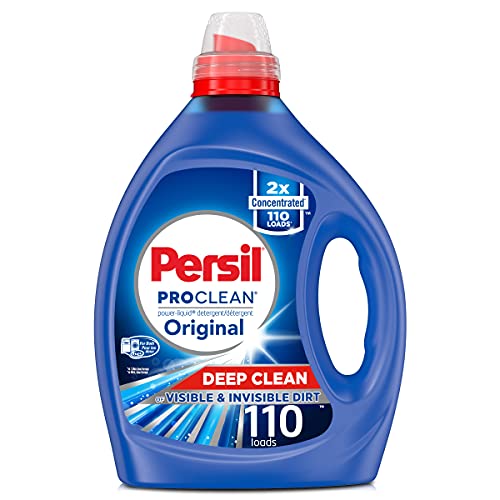 Persil Laundry Detergent Liquid, Original Scent, High Efficiency (HE), Deep Stain Removal, 2X Concentrated, 110 Loads