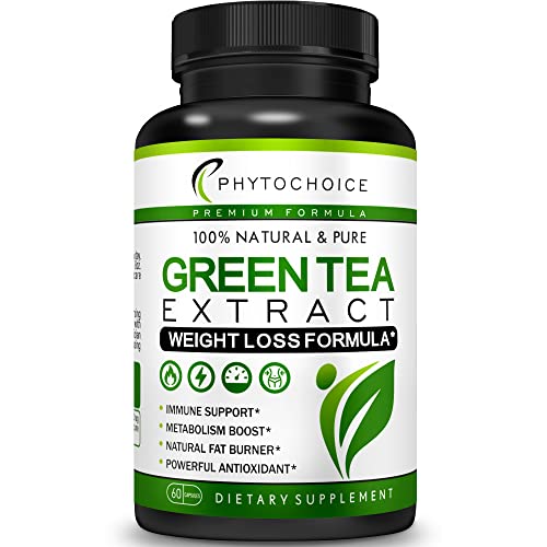 PHYTOCHOICE Green Tea Extract with EGCG-Natural Fat Burner Appetite Suppressant Weight Loss Supplement-Best Natural Diet Pills That Work Fast for Women and Men to Burn Belly Fat and Lose Weight Fast