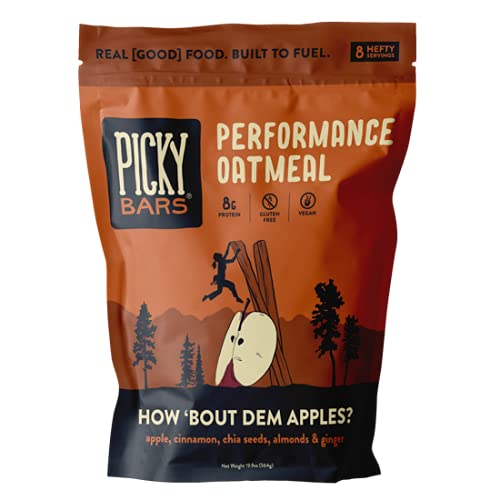 Picky Bars Picky Oats Performance Oatmeal with Protein, How Bout Dem Apples, 19.9 Oz (8 Servings)