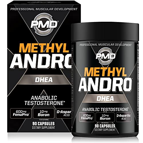 PMD Sports Methyl Andro with DHEA Amplifies Testosterone for Lean Muscle Growth and Strength Gains-Weightlifting and Workout Performance-Dietary Supplement (90 Vegetarian Capsules)