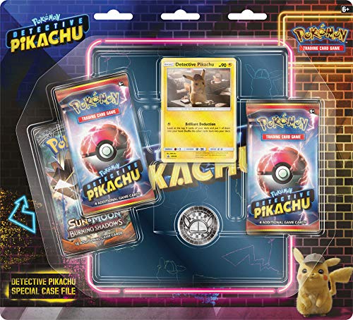 Pokemon 820650806278 Detective Pikachu Special Case File TCG: 3 Booster Pack | Movie Binder, Multicolor