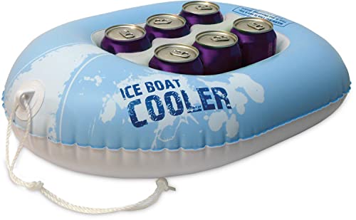 Poolmaster Refreshment and Beverage Floating Cooler, Boat Blue ,1-1/2 Feet Long