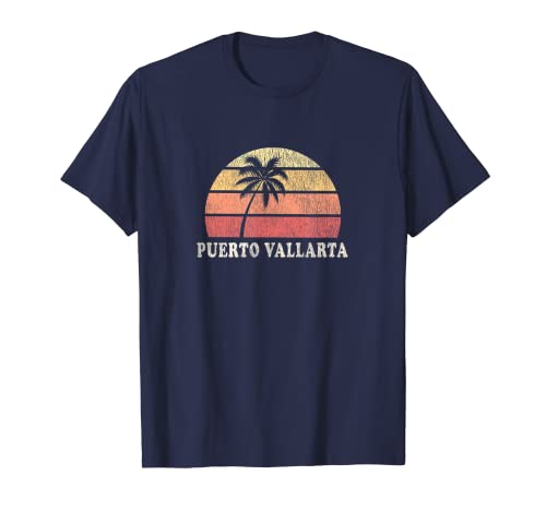 Puerto Vallarta Vintage 70s Retro Throwback Design T-Shirt