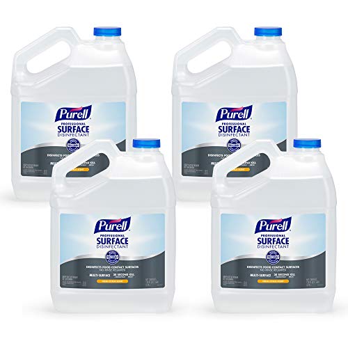 Purell Professional Surface Disinfectant, Citrus Scent, 1 Gallon Surface Disinfectant Pour Bottle Refill (Pack of 4) - 4342-04