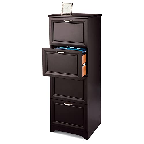 Realspace® Magellan 19"D Vertical 4-Drawer File Cabinet, Espresso