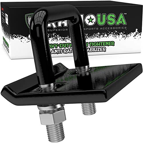 Rhino USA Hitch Tightener Anti-Rattle Clamp - Heavy Duty Steel Stabilizer for 1.25 and 2 inch Hitches - Protective Anti-Rust Coating Included on All Rhino Products. (Hitch Clamp)