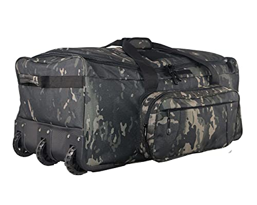 Rolling Loadout Luggage Bag with Wheels,Hockey Bag, Duffle Bag With Rollers,124L X-Large Heavy Duty Oversized Storage Bag,Tactical Wheeled Deployment Trolley Camping Bag