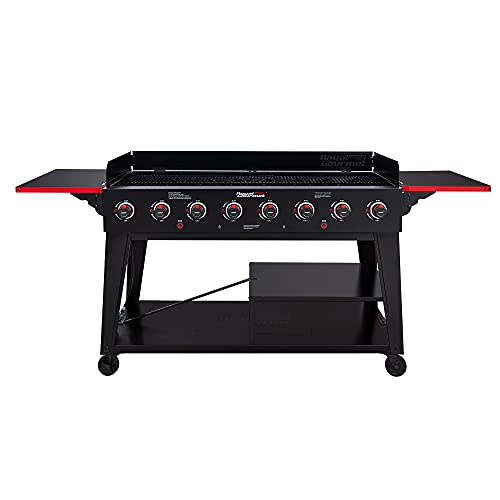 Royal Gourmet GB8003 Flat Top Grills Outdoor Cooking Propane Gas Grill and Griddle Combo, Outdoor Party or Backyard BBQ, Black